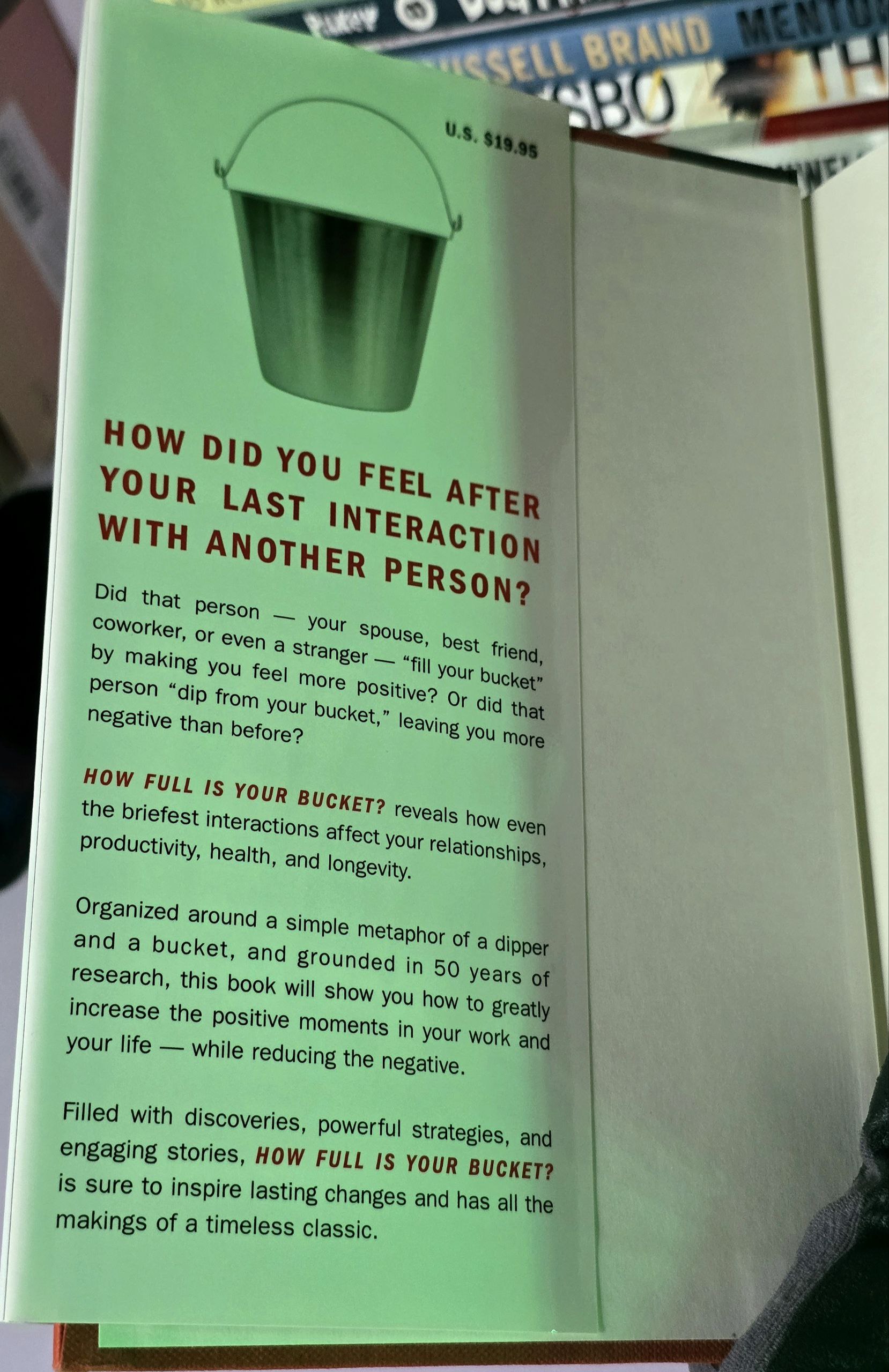 How Full Is Your Bucket?